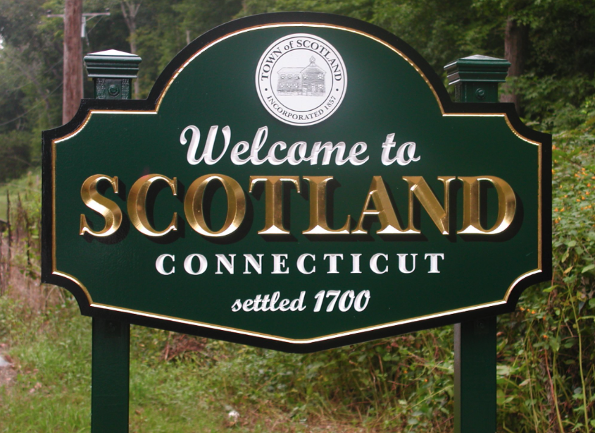 Scotland, CT Welcome Board